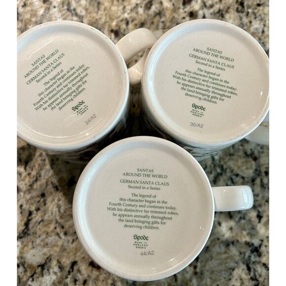 SPODE Collectible British + German Santa‎ Around World Mugs 1st 2nd Series Set 6 - Picture 9 of 14